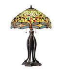 Meyda 31" High Tiffany Hanginghead Dragonfly Table Lamp - 31109