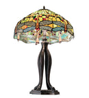 Meyda 31" High Tiffany Hanginghead Dragonfly Table Lamp - 31109