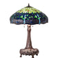 Meyda 31" High Tiffany Hanginghead Dragonfly Table Lamp - 31112