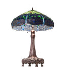 Meyda 31" High Tiffany Hanginghead Dragonfly Table Lamp - 31112