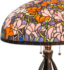 Meyda  32"H Tiffany Magnolia Table Lamp - 31146