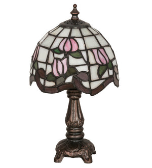 Meyda 12"H Roseborder Mini Lamp '31210