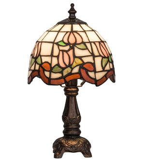 Meyda 12"H Roseborder Mini Lamp '31210