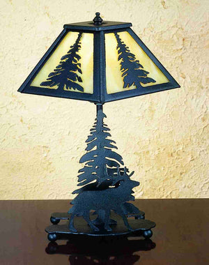 Meyda 14"H Lone Elk Accent Lamp 31397