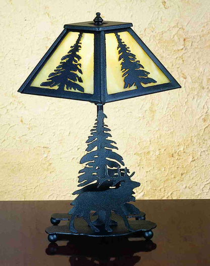 Meyda 14"H Lone Elk Accent Lamp 31397