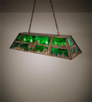 Meyda 48" Long Wolf at Lake Oblong Pendant 31634