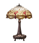 Meyda 31" High Tiffany Hanginghead Dragonfly Table Lamp - 31664