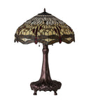Meyda 31" High Tiffany Hanginghead Dragonfly Table Lamp - 31664