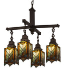 Meyda 27"W Cottage Mission 4 LT Chandelier 31756