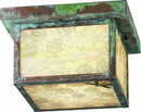 Meyda 10"Sq Hyde Park Lotus Leaf and Dragonfly Flushmount 38507