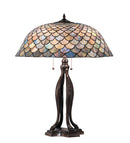 Meyda 30" High Tiffany Fishscale Table Lamp- 38594