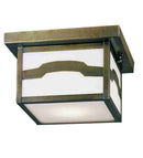 Meyda 10"Sq Hyde Park Mountain View Flushmount 38726