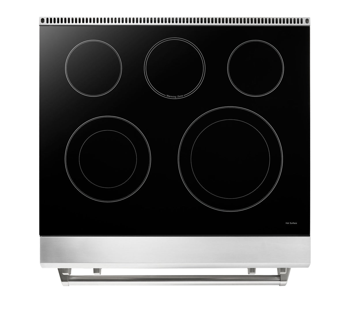 Thor Kitchen 4-Piece Appliance Package - 30-Inch Electric Range with Tilt Panel, Refrigerator with Water Dispenser, Wall Mount Hood, & Dishwasher in Stainless Steel