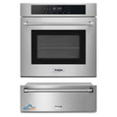Thor Kitchen 2-Piece Pro Appliance Package - 30-Inch Electric Wall Oven & Warming Drawer in Stainless Steel