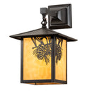 Meyda 9" Wide Seneca Winter Pine Hanging Wall Sconce 41165