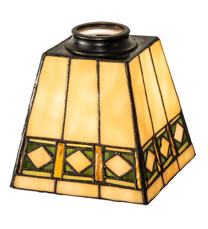 Meyda 5" Square Diamond Band Mission Shade '46459
