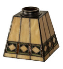Meyda 5" Square Diamond Band Mission Shade '46459