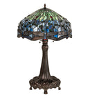 Meyda 31" High Tiffany Hanginghead Dragonfly Table Lamp - 47552