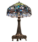 Meyda 31" High Tiffany Hanginghead Dragonfly Table Lamp - 47552