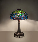 Meyda 31" High Tiffany Hanginghead Dragonfly Table Lamp - 47552