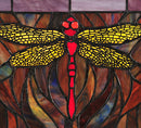 Meyda 28"W X 10"H Tiffany Dragonfly Trio Stained Glass Window '48091