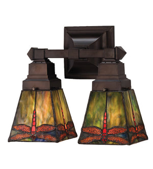 Meyda 12"W Prairie Dragonfly 2 LT Wall Sconce.609 '48188