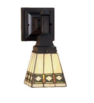 Meyda 5"W Diamond Band Mission Wall Sconce '48191
