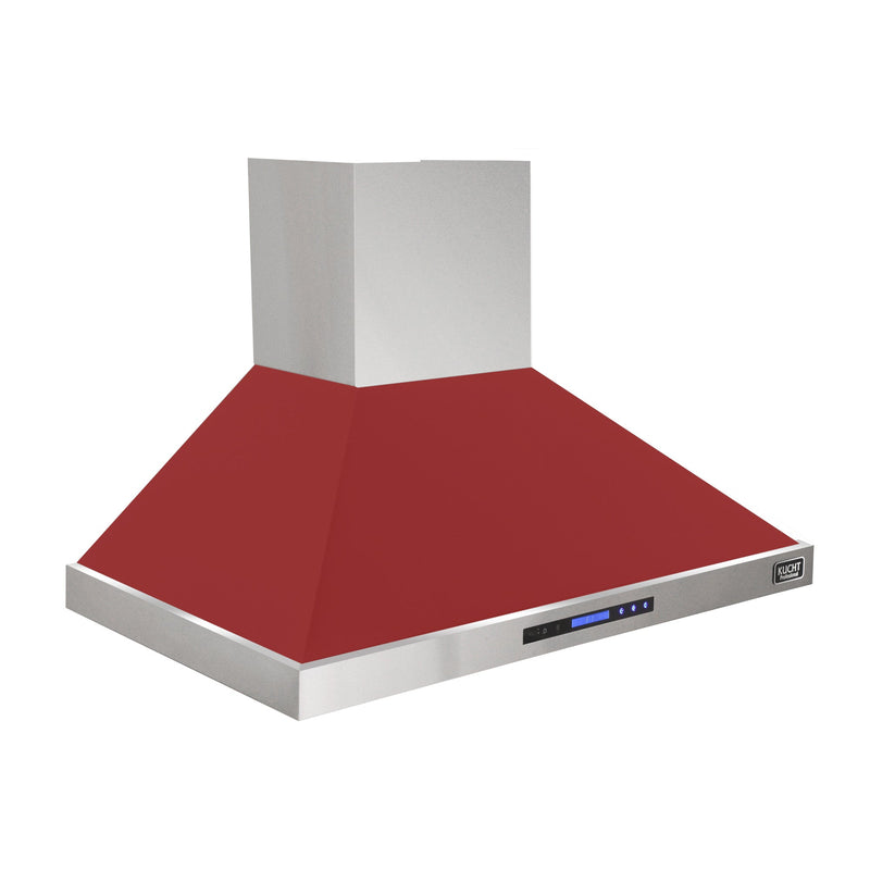 Kucht 48-Inch Wall Mounted Hood 1200 CFM in Red (KRH4815A-R)