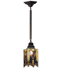 Meyda 5.5"Sq Cottage Mission Mini Pendant.609 '49126