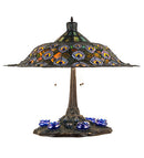 Meyda 26.5" High Tiffany Peacock Feather Table Lamp '49869