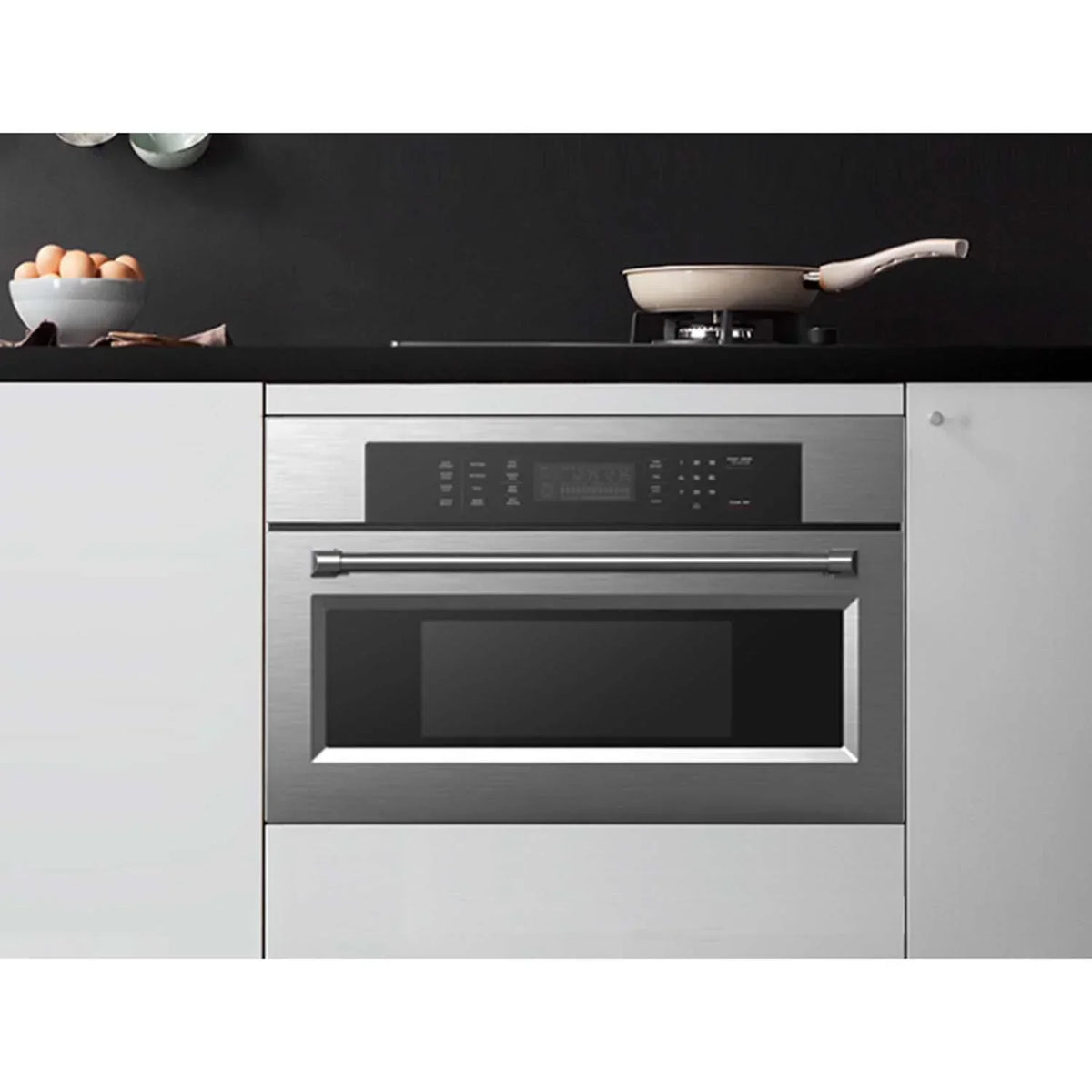 Kucht 30-Inch 1.6 Cu. Ft. Built-in Microwave Wall Oven with Air Fryer and Convection Cooking KM30C