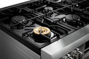 Thor Kitchen 4-Piece Appliance Package - 36-Inch Gas Range with Tilt Panel, Refrigerator with Water Dispenser, Pro-Style Wall Mount Hood, & Dishwasher in Stainless Steel