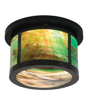 Meyda 14"W Craftsman Flushmount 50035