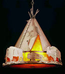 Meyda 72"W Teepee w/ Buffalo Pendant 50162