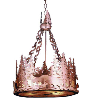 Meyda 16"W Moose at Dusk Inverted Pendant 50186