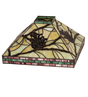 Meyda 14"Sq Pinecone Mission Shade '50686