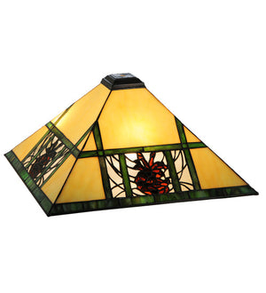 Meyda 14" Square Pinecone Ridge Shade '50902