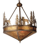 Meyda 24"W Wandering Moose Inverted Pendant '51026