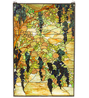 Meyda 32" Wide X 48" High Tiffany Wisteria & Snowball Stained Glass Window '51338