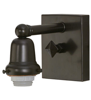 Meyda 4" Wide Craftsman Brown on Brass 1 LT Wall Sconce Hardware '51793