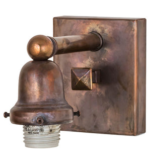 Meyda 4"W Vintage Brass 1 LT Sconce Hardware '51801