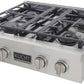 Kucht 30-Inch 4 Burner Gas Rangetop in Stainless Steel with Silver Accents KFX309T-S