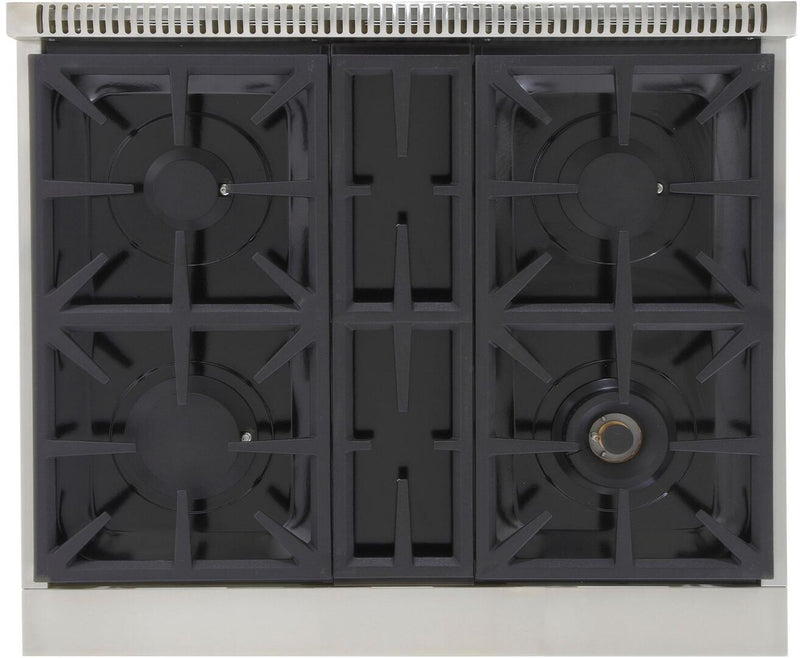 Kucht 30-Inch 4 Burner Gas Rangetop in Stainless Steel with Silver Accents KFX309T-S