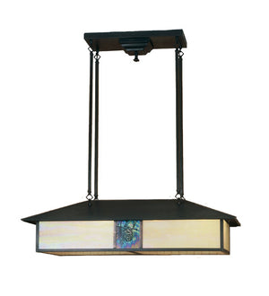 Meyda 35"L Winter Pine Oblong Pendant '56401