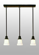 Meyda 24.5"L Revival Oyster Bay Embossed 3 LT Island Pendant '56706