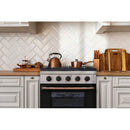 Kucht Signature 36-Inch Gas Range in Black with Black Knobs & Rose Gold Handle KNG361-K-ROSE