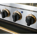Kucht Signature 36-Inch Pro-Style Dual Fuel Range in Black Oven Door & Gold Accents KDF362-K-GOLD
