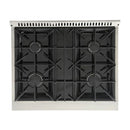 Kucht Signature 30-Inch Gas Range with Convection Oven in Black with Black Knobs & Rose Gold Handle KNG301-K-ROSE