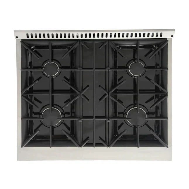 Kucht Signature 30-Inch Gas Range with Convection Oven in Black with Black Knobs & Rose Gold Handle KNG301-K-ROSE