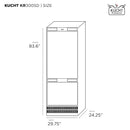 Kucht 30-Inch 17 Cu. Ft. Built-In Refrigerator in Stainless Steel (KR300SD, K30SSP, K30SSH)